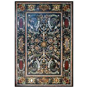 Tablero de Mesa de Centro Pietra Dura con Incrustaciones de Piedras Preciosas - Product Image 2