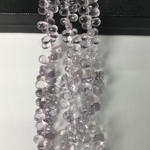 ลูกปัดอะมีทิสต์สีชมพูทรงหยดน้ำ เจียระไนเหลี่ยมเพชร ขนาด 5x8 มม.-7x12 มม. แท้ 100% รับรองโดย IGI เกรด AAA สำหรับทำเครื่องประดับ Vivaaz Gems - Product Image 6