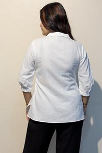 Camisa FIONA Blanca Doble Malmal Premium y Elegante para Mujer, Compre Directamente del Proveedor - Product Image 2