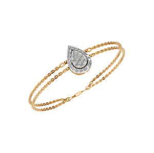 Bracelet à breloques en diamant de laboratoire en forme de poire plaqué or 14K/18K pour femme Cadeau parfait pour tous les jours et occasions spéciales - Product Image 1