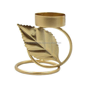 เชิงเทียนโลหะชุบทองออกแบบได้ตามต้องการเหมาะสำหรับงานแต่งงานงานอีเวนต์และการตกแต่งโต๊ะรับประทานอาหาร - Product Image 1