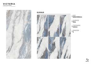 Azulejos de porcelana con superficie de pegamento de diseño, tamaño 600X1200, azulejos de gran formato premium para decoración de paredes y pisos interiores. - Product Image 5