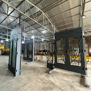 Porte d'entrée classique en acier inoxydable et acier, étanche, avec détails en fer forgé, garantie 3 ans, sécurisée, élégante et intemporelle - Product Image 2
