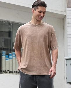 T-shirts personnalisés délavés à l'acide par le fabricant, haute qualité, grammage lourd 230 grammes, effet vieilli, design de votre propre marque - Product Image 3