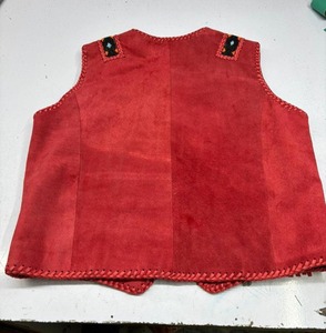 Mens Vintage Suede Leather Fringe Vest Western Cowboy <b>Biker</b> <b>Waistcoat</b> - Product Image 2