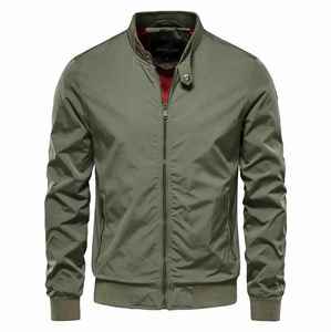 High Quality 2026 Men's Waterproof Bomber Jackets Custom Printed Logo Private Label Autumn Wear OEM Customizable Sheep Knitted - Product Image 3