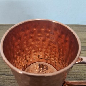 Pure <b>Copper</b> Dark Hammered Mug | 100% <b>Copper</b> Moscow Mule Mug | Handcrafted Ayurvedic <b>Cup</b> | Cocktail & Home Bar Drinkware - Product Image 3