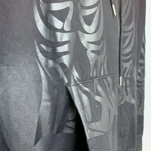 Sudadera informal extragrande a rayas para mujer – Sudadera con capucha de algodón personalizada - Product Image 4