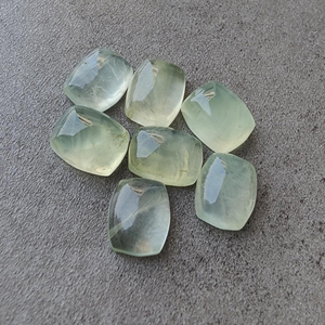 AAA+ Prehnite Cabochon Calibrated <b>Cushion</b> Gemstone, Natural Green, Loose Gemstone for Jewelry Supply Wholesale Cabochon - Product Image 6