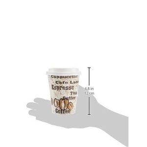 Confezione da 100 Bicchieri Usa e Getta CafeDesign da 350 ml per Caffè Caldo con Coperchi, Bicchieri da Asporto per Bevande Calde - Product Image 4