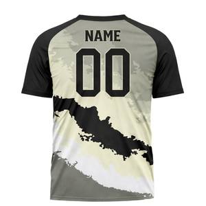 Mens Custom Sublimation Baseball Jersey Camo V Neck Team Uniform Shirt Breathable <b>Athletic</b> Sportswear Bulk Supply - Product Image 3