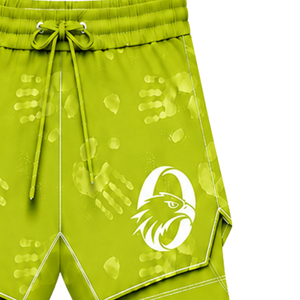 Shorts de Baño Verde Lima y Blanco, Ligeros, de Secado Rápido, Transpirables, con Cordón en la Cintura, para Entrenamiento, Deportes Acuáticos - Product Image 4