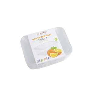 550ml Rectangular Food Container BPA Free Plastic Lunch <b>Box</b> Leakproof Microwave Safe <b>Meal</b> <b>Prep</b> - Product Image 1
