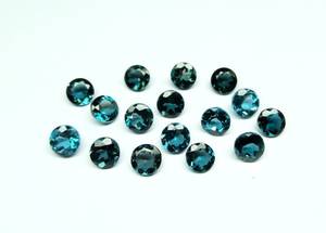 Natural London Blue Topaz Round Faceted Cut London Blue Topaz Round Cut Calibrated Size Loose Gemstone For Making Jewellery - Product Image 3