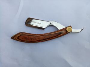 Rasoir droit professionnel de haute qualité avec manche en bois-Outil de rasage de barbier - Product Image 4