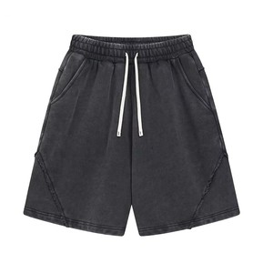 Shorts Bermuda Décontractés pour Hommes, Couleur Unie, Taille à Cordon, Coton Respirant, Poches, Taille Mi-Haute, Style Streetwear Tissé, OEM ODM - Product Image 5