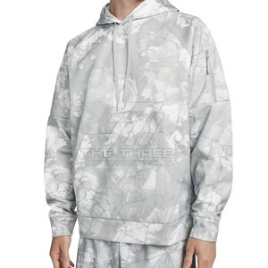 Conjunto de Sudadera con Capucha y Pantalones Cortos para Hombre, Estilo Casual de Invierno, 100% Algodón Transpirable, Logotipo Personalizado, Servicio OEM - Product Image 2
