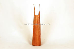 Caddy de cuero de grano superior personalizado, portabotellas de vino hecho a mano, bolsa personalizada, decoración, Accesorios de Vino - Product Image 5