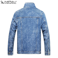 Chaquetas Vaqueras Vintage para Hombre, Lavado Ácido, Azul Clásico, Corte Ajustado, Cierre de Botones, Ropa Exterior Informal, Cuello Camisero