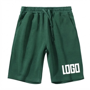 Pantalones cortos de algodón personalizados para hombre, a la moda, de cintura media, con cordón ajustable, informales, con estampado de logotipo. - Product Image 3