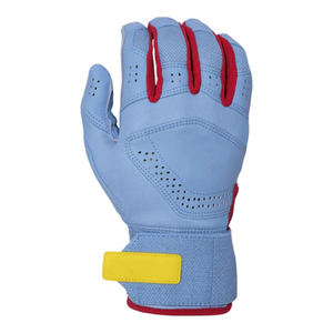 Guantes de béisbol al por mayor, color azul cielo, cuero original, guantes deportivos de softbol para jóvenes con diseño personalizado - Product Image 3