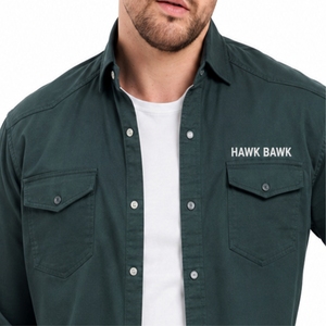 Chemise en jean pour homme, vêtement de travail, de qualité supérieure, durable, confortable, classique, épaisse, avec fermeture boutonnée sur le devant - Product Image 4