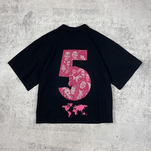 เสื้อโปโลสีดำเรียบแบบสั่งทำพิเศษสำหรับผู้ชาย ทรงหลวมใหญ่พิเศษ น้ำหนัก 250 กรัม - Product Image 2