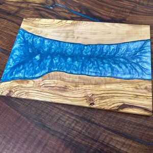 Tabla de Cocina de Madera de Lujo con Resina Epoxi para Mesa de Comedor, Tabla de Cortar de Madera Maciza con Resina Epoxi - Product Image 1