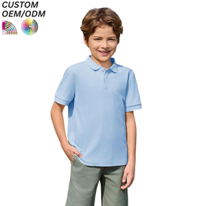 Polo personnalisé blanc, bleu marine, rouge, à séchage rapide, décontracté, avec logo, pour garçons et filles, uniforme scolaire, été, sportif, coton, polyester, vente en gros - Product Image 1