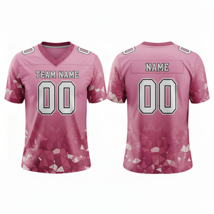 Maillot de football américain personnalisé pour homme, 100 % polyester respirant, uniforme sportif grande taille, manches courtes, tenue d'équipe personnalisée - Product Image 2