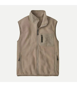 Ensemble de gilets polaires pour hommes à col montant, style safari, personnalisable OEM, idéal pour la randonnée en montagne, simple et fonctionnel - Product Image 4