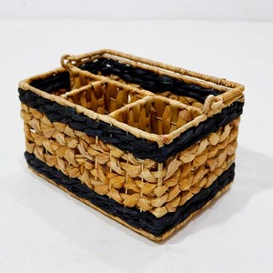 ตะกร้าใส่ไวน์สานจากผักตบชวา 4 ช่อง ทรงสี่เหลี่ยม ขายดี - Product Image 4