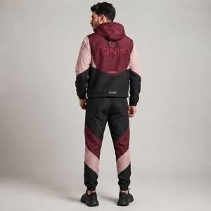 Ensemble de survêtement coupe-vent pour homme, veste à capuche coupe-vent et pantalon assorti, vêtements de sport confortables pour l'entraînement en plein air - Product Image 3