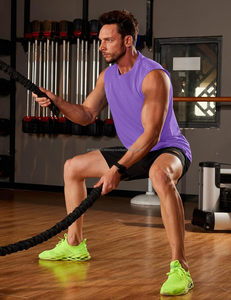 <b>Men's</b> Cotton <b>Tank</b> <b>Top</b> Breathable Knitted <b>Gym</b> Workout Shirt Moisture Wicking Lightweight Summer Casual Sleeveless Size - Product Image 1