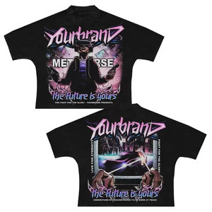 เสื้อยืดฮิปฮอปสไตล์ฮาราจูกุแขนสั้นพอดีตัวลำลองพิมพ์ลาย Y2k สไตล์ย้อนยุคออกแบบได้ตามต้องการ - Product Image 2