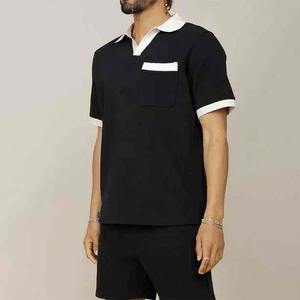 Ensemble polo et short respirant personnalisé de haute qualité pour homme – Collection décontractée d'été fabriquée en usine, grandes tailles, à carreaux ou unie - Product Image 2