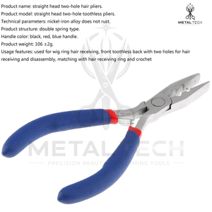 With Soft Rexine Case Stainless Steel High Quality Human Hair Extension <b>Tools</b> Micro Links Beads Rings Feather Crimp Pliers - Product Image 6