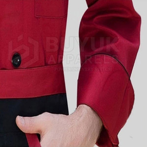 Chef <b>Coat</b> Heat Resistant Comfortable <b>Lightweight</b> Polyester/Cotton <b>Long</b> Sleeve Culinary Outfit Professional Restaurant Bar - Product Image 3