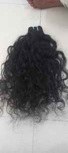 Extensiones de cabello humano indio virgen natural, diferentes tipos, incluyendo rizado y rizado, trama única de trama de cabello indio crudo - Product Image 3