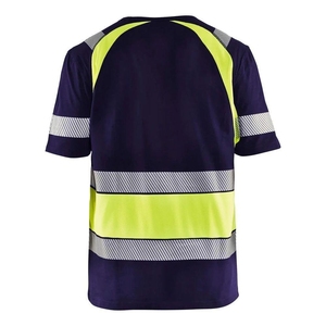 Custom OEM ODM Cheap 100% Polyester High Quality Anti-Wrinkle Breathable Safety Reflective <b>Hi</b> <b>Vis</b> Workwear Short <b>T</b>-<b>Shirts</b> Men - Product Image 5