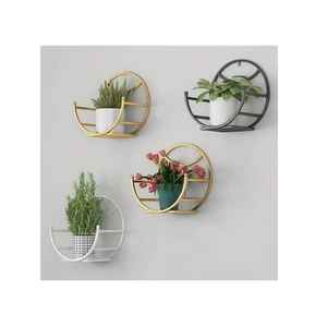 Support mural robuste en métal pour plantes, support de pot de fleurs intérieur/extérieur, support décoratif moderne pour jardin, balcon, jardinière - Product Image 4