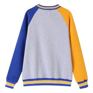 Sudadera con Escudo de Chenilla Sigma Gamma Rho para Mujer, Azul Grisáceo, Cuello Redondo, con Bolsillo, Estilo Casual - Product Image 2