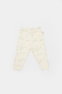 Pantalones con pies de algodón orgánico Unisex para recién nacidos, pantalones de punto de invierno blanco y azul, patrón de elefante, cintura elástica, ropa informal para bebés - Product Image 3