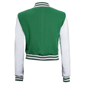 เสื้อแจ็คเก็ตวาร์ซิตี้ครอปสำหรับผู้หญิง OEM พรีเมียม สตรีทแวร์ แบบ Letterman  พร้อมบริการตัวอย่างโลโก้แบบกำหนดเอง  มีบริการวันนี้ - Product Image 4