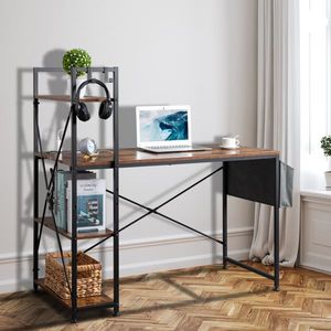 Scrivania per Computer Retrò 120x60x120cm in Truciolato Triamine Tipo H con Porta USB e Borsa Non Tessuta, Larghezza 60cm - Product Image 6