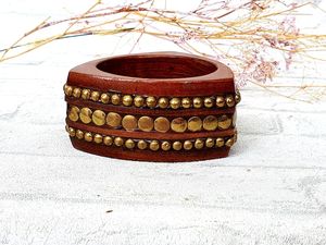 Pulseras y Brazaletes de Madera Hechos a Mano, Diseño Elegante con Acabado Artesanal, Joyería Artificial de Moda, Exportaciones del Emperadero de Artesanía de Uttar Pradesh - Product Image 3