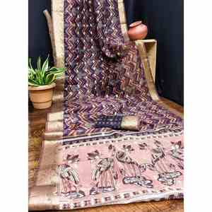 ผ้าลินินพิมพ์ลายดิจิทัลผ้าลินินพิมพ์ลายเสื้อสีฟ้า - Product Image 1