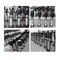 Pompe centrifuge verticale multi-étages industrielle, débit nominal 6m³/h, ultra haute pression, OEM LAXMO LXVMP-8/18, 10HP 7.5KW, 100% cuivre