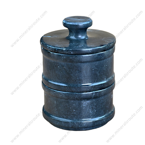 3 Pieces Black Marble <b>Jar</b> Container In Wholesale Rate Hotel Restaurant Modern Onyx And Marble <b>Kitchen</b> <b>Storage</b> <b>Jar</b> - Product Image 2