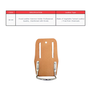 Professional Quality Durable Fixed <b>Leather</b> Water Resistant Lockable Hammer Holder Reinforced Rivets Customizable OEM <b>Tool</b> Belts - Product Image 2